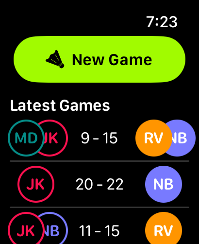 Badminton app